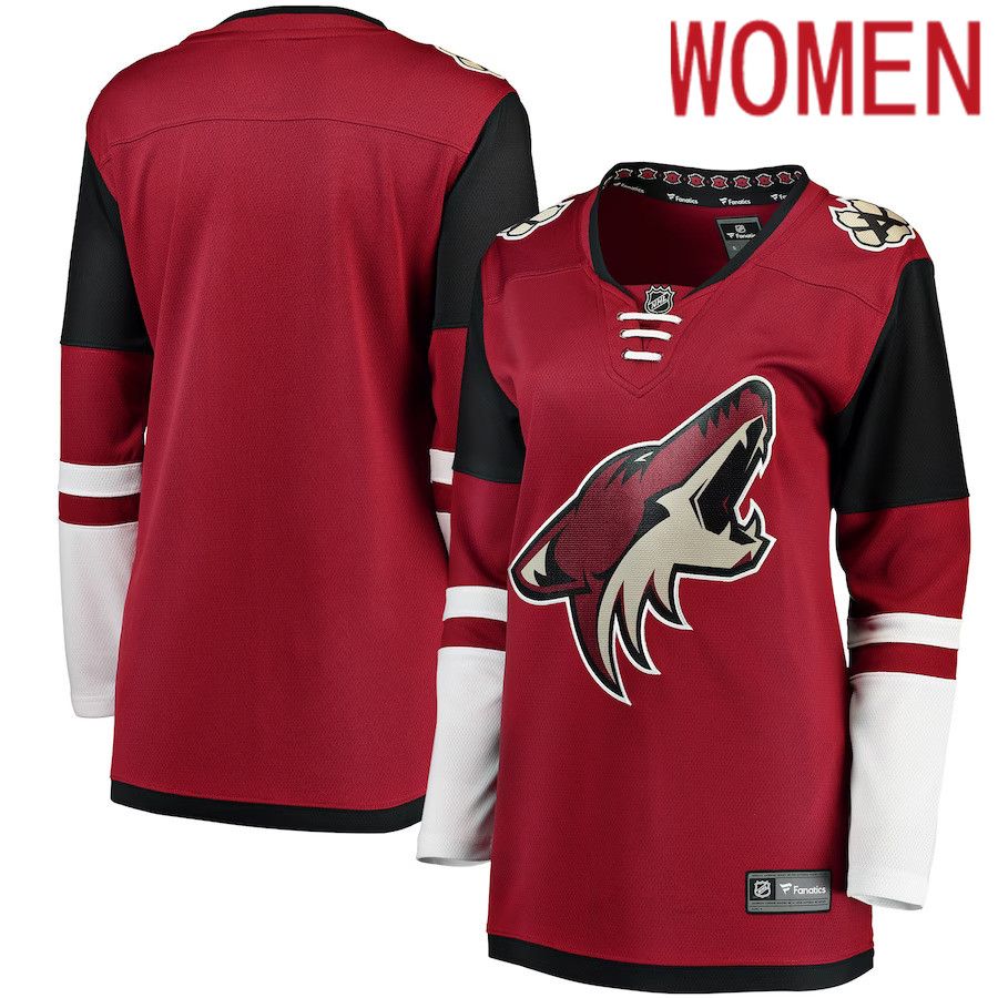 Women Arizona Coyotes Fanatics Branded Red Breakaway Home NHL Jersey->customized nhl jersey->Custom Jersey